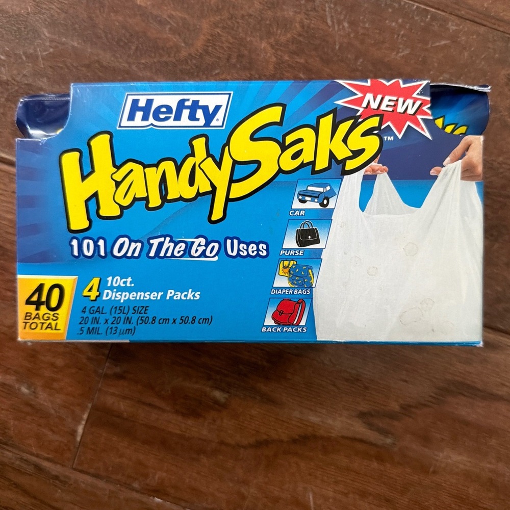 Hefty HandySaks 40ct 4 Gallon On The Go Dispenser Packs Trash Bags 4pk 10ct